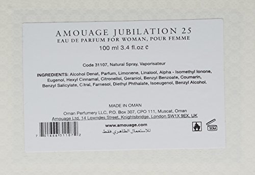 Amouage Jubilation 25 donna Eau De Parfum Vapo 100 ml