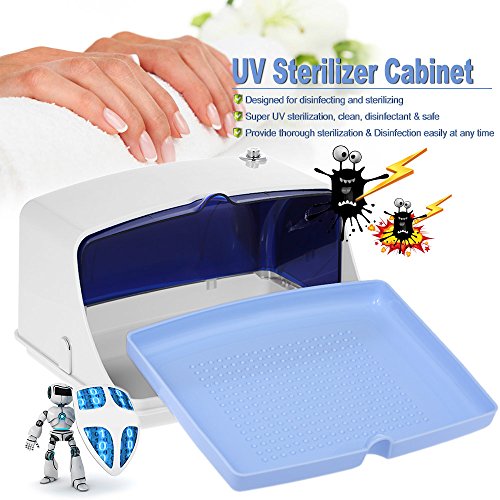 Anself - Gabinete de Esterilizador UV Herramientas de Manicura, Caja de Desinfección UV, Armario de Almacenamiento para Toallas de Almacenamiento, Tijeras de Manicura