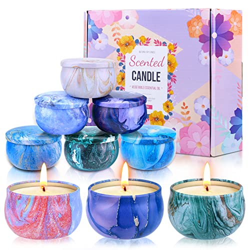 Aottom Velas Perfumadas, 9pcs Velas Aromáticas 100% Natural Cera de Soja Juegos de Velas 15-25 Horas de Quema Vela Decorativa Regalos para Cumpleaños/Aniversario/San Valentín/Navidad para Mujer