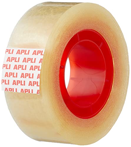 APLI 12490 - Cinta adhesiva celo transparente 19 mm x 33 m, 8 unidades
