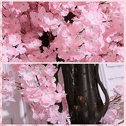 Arco Artificial Árbol Sakuras Falso Rosa, Grandes Árboles Flor Cerezo Artificiales, Tronco Árbol Real y Flor Seda, Decoración Fiesta Interior al Aire Libre en Casa,1.5×0.8m