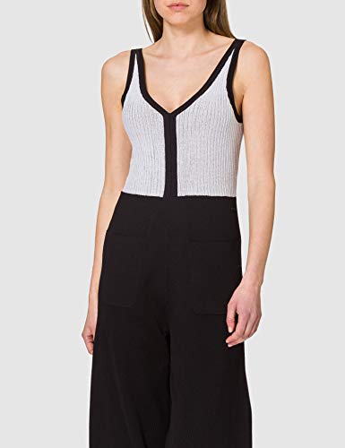 Armani Exchange Black/White Cold Shoulder, Negro y Blanco, S para Mujer