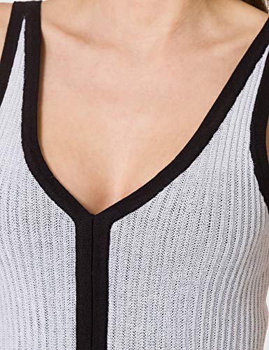 Armani Exchange Black/White Cold Shoulder, Negro y Blanco, S para Mujer