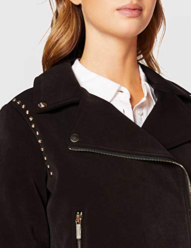 Armani Exchange Blouson Jacket Chaqueta de Cuero de imitación, Black, L para Mujer