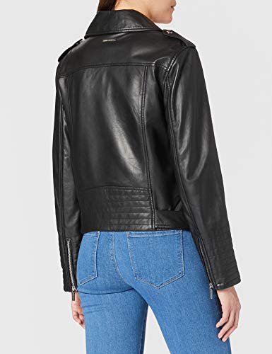 Armani Exchange Chaqueta de Motorista, Negro, M para Mujer