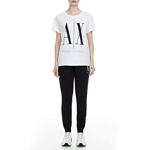 Armani Exchange Icon Project Jogger Pantalones de Deporte, Negro (Black 1200), 40 (Talla del Fabricante: Small) para Mujer