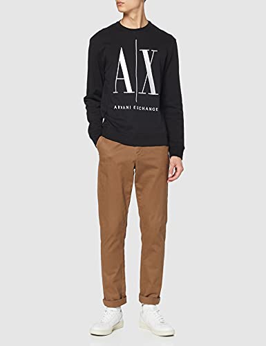 Armani Exchange Icon Sweat Sudadera, Negro (Black 1200), Medium para Hombre