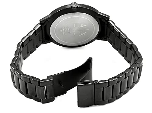 Armani Exchange Reloj de Acero Inoxidable con Tres Manecillas para Hombre Armani Exchange, Tamaño de Caja de 42 mm, Negro (Black Metal)