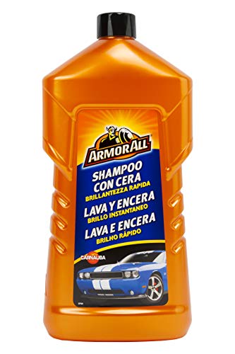 Armor All® - Shampoo con cera y brillo instantaneo para el cuidado de tu coche - Limpia, da brillo y encera protegiendo en un solo paso - 1 litro