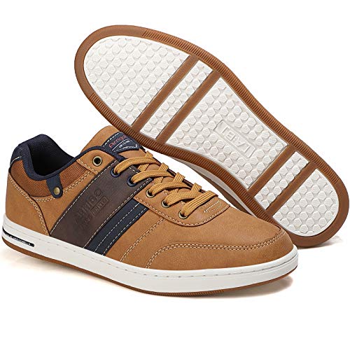 ARRIGO BELLO Zapatos Hombre Zapatillas para Vestir Casual Deportivas Confort PU Cuero Deporte Sneakers Talla 41-46(Brown marrón,41)