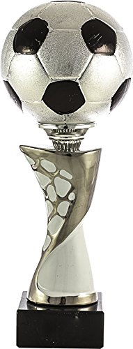 Art-Trophies TP393 Trofeo Deportivo Balón De Fútbol, Plata, 31 cm