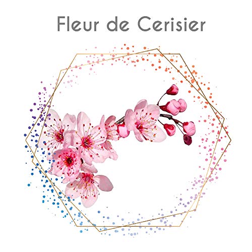 ArtGosse - Vela con 2 mechas de flor de cerezo con joya decorada con cristales de Swarovski® • Caja de regalo con caja de madera + pinza de bambú + bolsita + pulsera Infinity