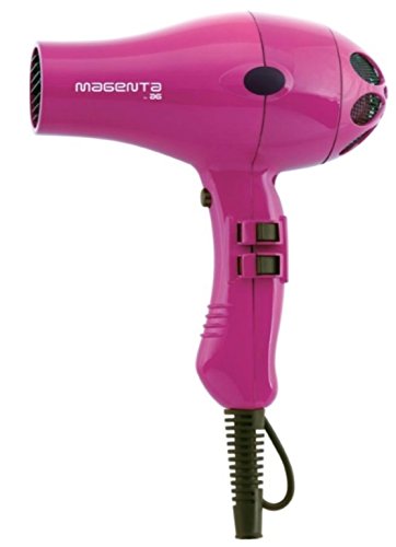 Asuer Group AG Twister Magenta 2100W - Secador profesional compacto iónico turmalina cerámica | 3.000.000 iones/seg/cm³ | Volumen de aire 65,2 m³/h