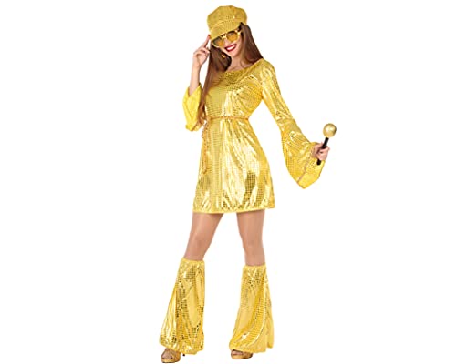 Atosa disfraz disco dorado mujer adulto XL