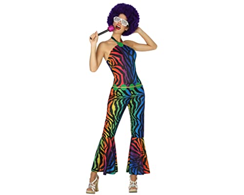 ATOSA disfraz disco mujer adulto rayas multicolor M