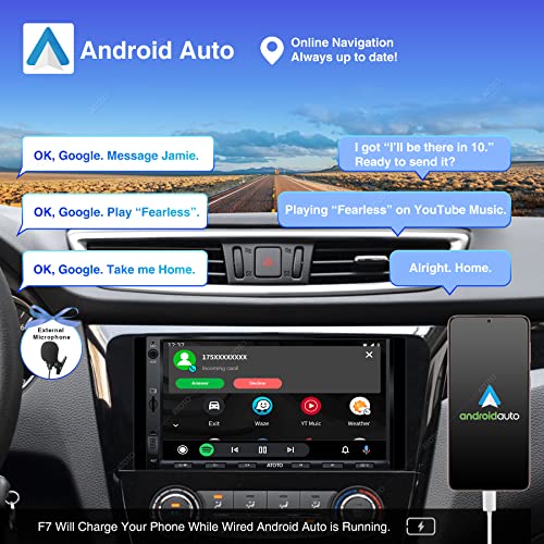 ATOTO F7 Radio Coche 2 DIN, Android Auto y CarPlay, 7 Inch Pantalla Táctil Sistemas de vídeo Integrado para salpicadero, Mirrorlink, Carga del Teléfono, BT, HD Live Rearview, hasta 2TB SSD, F7G2A7SE