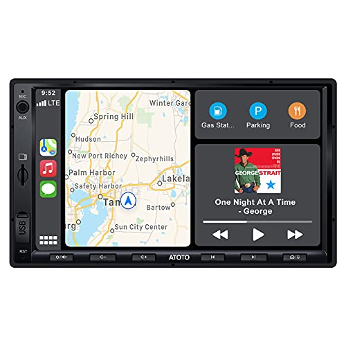 ATOTO F7 Radio Coche 2 DIN, Android Auto y CarPlay, 7 Inch Pantalla Táctil Sistemas de vídeo Integrado para salpicadero, Mirrorlink, Carga del Teléfono, BT, HD Live Rearview, hasta 2TB SSD, F7G2A7SE