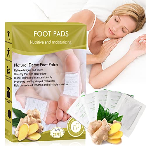 Auflosung Foot Patch, Parches Detox Para Pies, Parches Detox, Parches Para Los Pies, Alivio Del Dolor, Eliminan Toxinas Cuerpo Mejoran Sueño, Anti-estres(24pc)