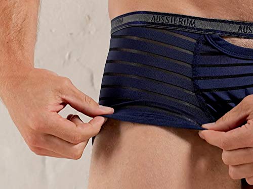 aussie Bum Boxer Sheer Jack - Calzoncillos tipo bóxer para hombre azul marino XL