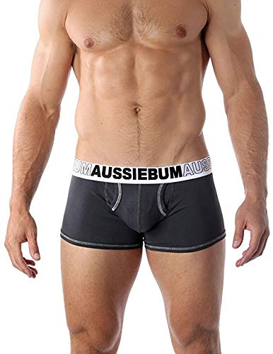 Aussie Bum EnlargeIT - Calzoncillos tipo bóxer para hombre Gris carbón S