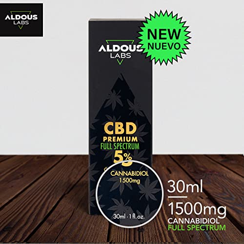 Auténtico CBD Oil 5% | Full Spectrum | 30ml | 1500mg de Cannabidiol | Aceite de Cáñamo Bio enriquecido con 5% CBD | 1200 gotas Aceite CBD Premium | Hemp Oil | Espectro Completo