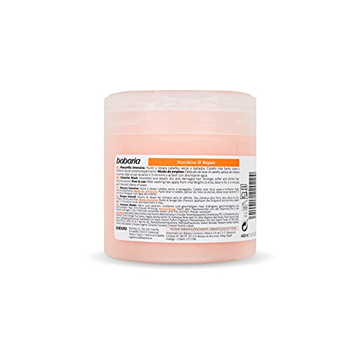 Babaria, Mascarilla Intensiva Para Pelo, Nutritive&repair, 400 Ml, Fresco