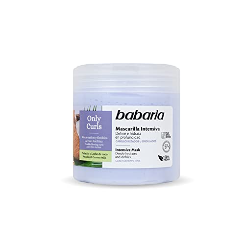 Babaria, Mascarilla Intensiva Para Pelo, Only Curls, 400 Ml, Fresco