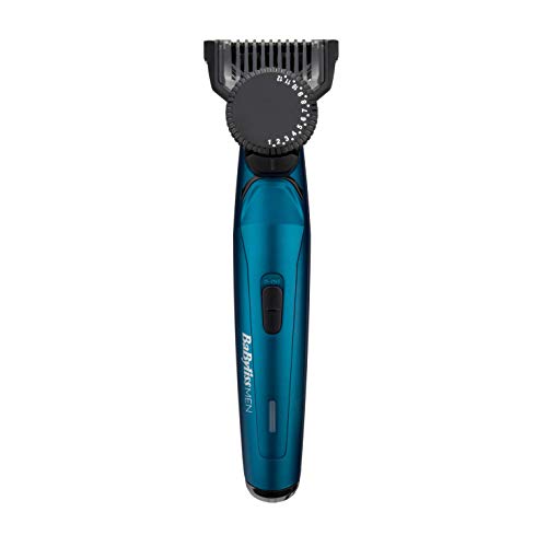 BaBylissMEN Barbero profesional T890E Recortadora de barba con Cuchillas de Acero Japonés extra afiladas, Uso Con/Sin cable, Batería de Litio, 120 min autonomía, 24 longitudes de 0,5 a 12mm, Estuche