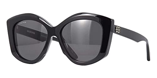 Balenciaga Gafas de Sol BB0126S Black/Grey 56/16/145 mujer