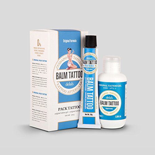 BALM TATTOO, Pack Original, Crema+Gel Limpiador para Tatuajes, Balm Tattoo Original+Balm Tattoo Cleansing Gel, Tattoo Aftercare, Hidrata la Piel, Para Pieles Tatuadas Sensibles, 30 gr+100 ml