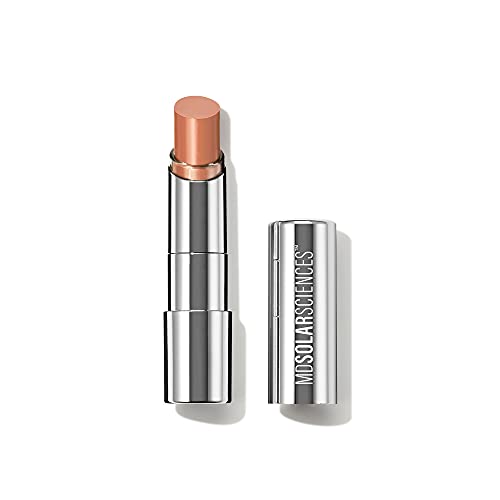 Bálsamo labial hidratante con color fino y protector solar de amplio espectro FPS 30 de MDSolarSciences: hecho con aceite de aguacate y manteca de karité, vegano, color piel, 0,15 oz/4,2 g