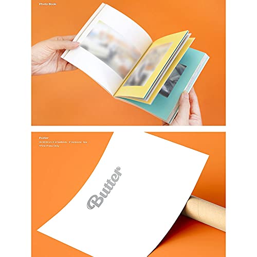 Bangtan Boys BTS BUTTER Album Cream version [with Extra Lenticular Photocard and Sticker] (Pre-Order limited Poster (Folded))