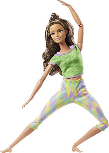 Barbie Movimiento sin límites Muñeca articulada morena con ropa deportiva de juguete, Multicolor (Mattel GXF05)