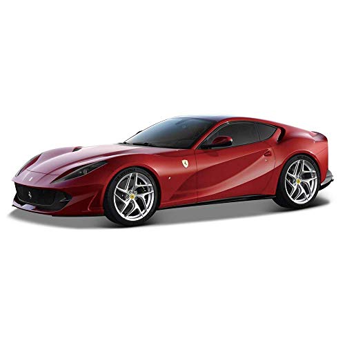 Bburago Ferrari 812-Coche superrápido (Escala 1:43), Color Rojo Oscuro (18-36908RD)