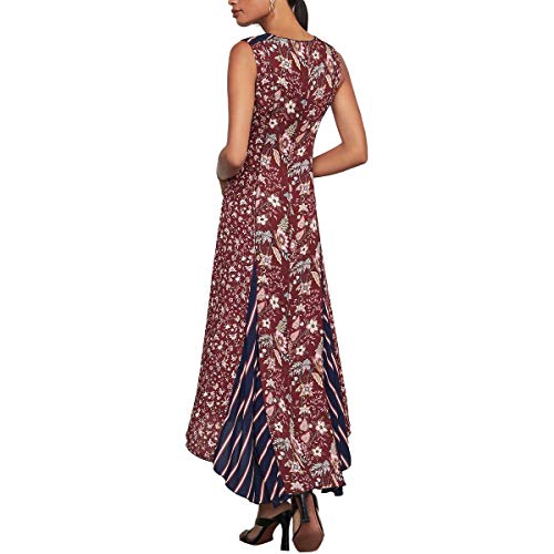 BCBGMAXAZRIA Women's Mixed Print Asymmetric Dress