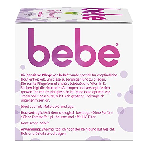 Bebe Sensitive Cuidado/beruhig Extremo Crema Hidratante para Piel Sensible con jojobaöl, 50 ml