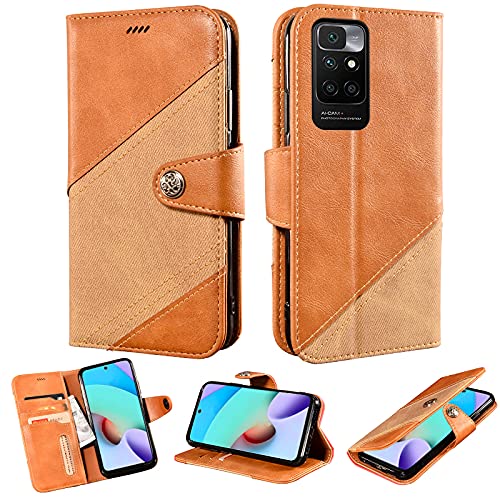 BELLA BEAR Funda para Xiaomi Redmi Note 11 4G Flip Case [Portatarjetas] [Pata de Cabra] Carcasa Móviles Caso para Xiaomi Redmi Note 11 4G Funda(Marrón)