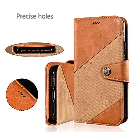 BELLA BEAR Funda para Xiaomi Redmi Note 11 4G Flip Case [Portatarjetas] [Pata de Cabra] Carcasa Móviles Caso para Xiaomi Redmi Note 11 4G Funda(Marrón)