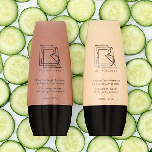 BE+RADIANCE 13⎮Base líquida matizada con agua de pepino⎮ Cobertura de ligera hasta media, natural⎮ Todo tipo de piel⎮No comedogénico, Inalterable, Vegano, Libre de crueldad animal⎮Hecho en Francia