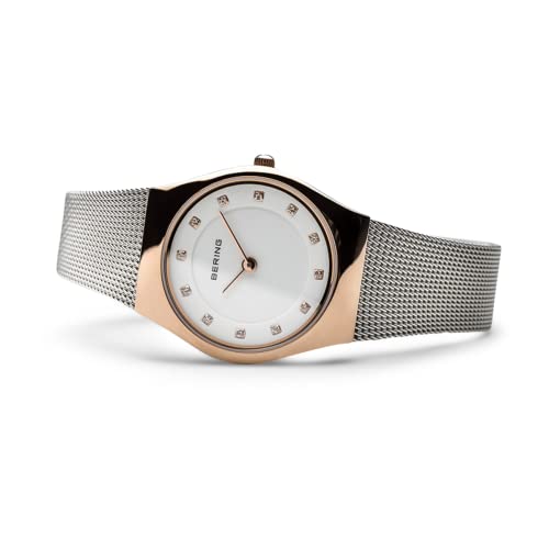 BERING Reloj Analógico Classic Collection para Mujer de Cuarzo con Correa en Acero Inoxidable y Cristal de Zafiro 11927-064