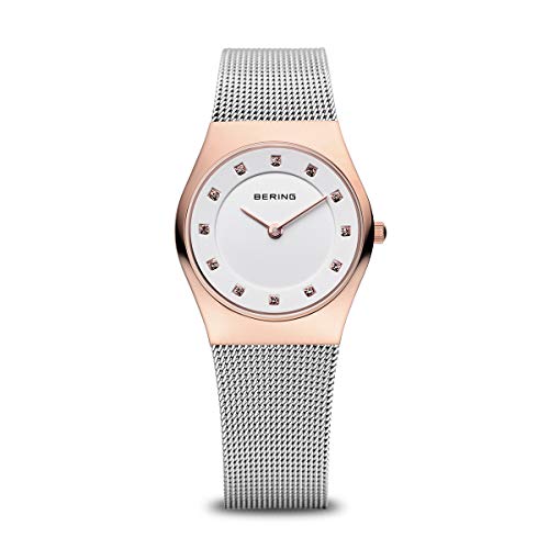 BERING Reloj Analógico Classic Collection para Mujer de Cuarzo con Correa en Acero Inoxidable y Cristal de Zafiro 11927-064