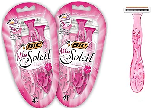 BIC Miss Soleil Maquinillas Desechables para Mujer - Paquete de 2 Packs de 4