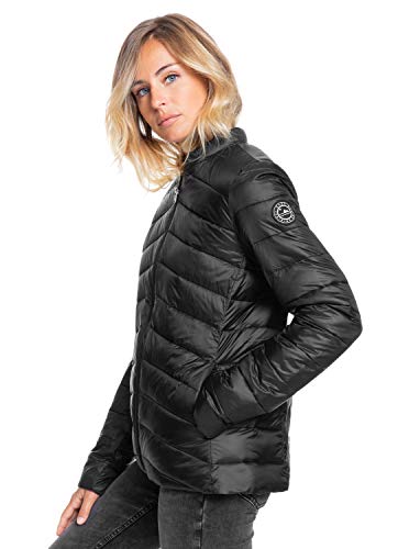 Billabong Coast Road-Chaqueta con Acolchado, Resistente Al Agua, Ligera Y Plegable para Mujer, Anthracite, L