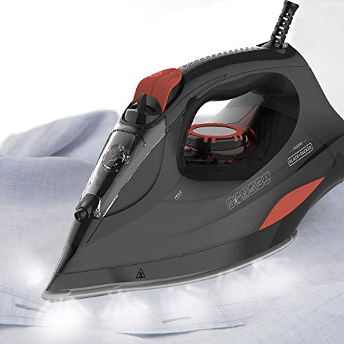 Black+Decker BXIR3000E Plancha de Vapor, 3000 W, Cerámica, Negro