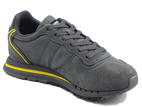 Blauer Quartz Dark Grey - Zapatillas deportivas para hombre, de piel y tela, gris, 45 EU