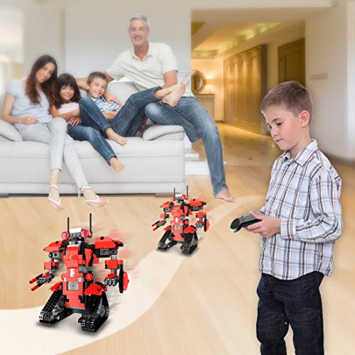 Bloques de Construcción RC Robot, Control Remoto STEM Robot Toy Kit de Robótica de Educativo DIY Robots Electrónicos Inteligentes RC Recargables Regalo Significativo para Niños Niñas ( 392 Piezas)