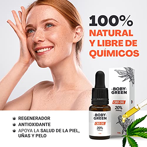 Bobygreen CBD Oil - Aceite CBD 10% Formula Potenciada - Aceite de CBD Gotas Enriquecidas 10% CBD Productos 100% organicos 0% THC | 10 ml