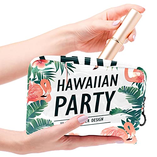 Bolso Grande del Maquillaje de Las Mujeres, Impermeable del Neceser del Almacenamiento Hawaii Un Partido Poster Pájaros Tropicales para Viajes, Organizadora de cosméticos