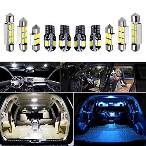 Bombillas de luz LED para Coche sin Error, Kit de lámpara de Placa de matrícula para Maletero de cúpula de Mapa Interior, para Hyundai Genesis Coupe 2010-2012 12V 9 Uds