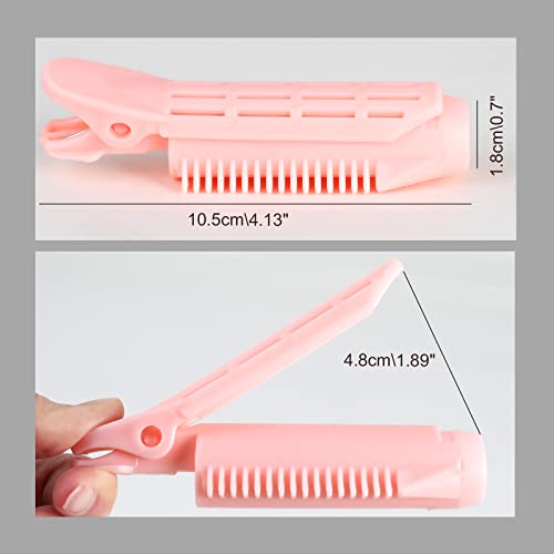 Boobeen 4 Pcs Raíz de pelo Clips Naturalmente esponjoso Voluminizador Pinzas para enrollar el cabello Herramienta de peinado - Volumen de autoagarre DIY Wave Pinza de raíz de pelo Fluffy Rollers Clips